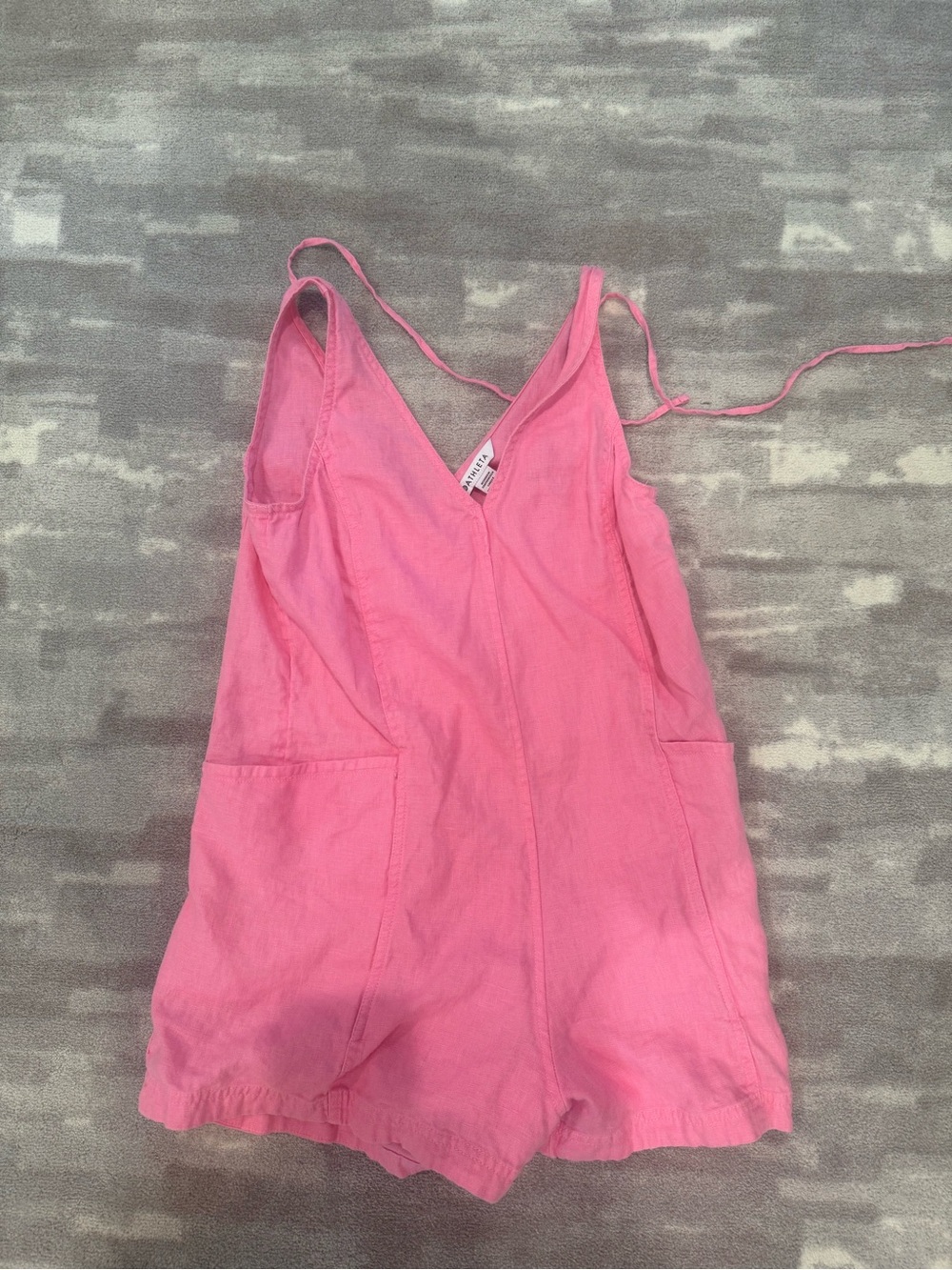 Athleta xxs Pink Linen-Blend One-Piece Romper